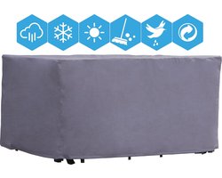 Weersbestendige Beschermhoes Tuinset (L) | 240 x 180 x 75 cm | Premium | Waterproof | TÜV Rheinland Gecertificeerd | Hoes voor Tuin | Grijs / Antraciet