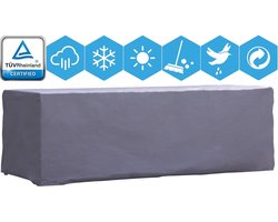 Weersbestendige Beschermhoes Tuintafel / Tuinset | 245 x 105 x 75 cm | Premium | Waterproof | TÜV Rheinland Gecertificeerd | Hoes voor Tuin | Waterdicht | Solution Dyed (verkleuring onmogelijk) | Grijs / Antraciet