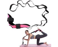 Weerstandsband - Yoga Rekband - Stretchband voor Yoga - Stretchband - Oefenband - Fysio/Yoga/Pilates oefeningen - Thuis Sporten - Verstelbare Yoga Rekband - Flexibel - Voor Voet - Rek Band - roze
