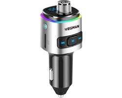 Wegman Bluetooth FM Transmitter - USB Autolader - Carkit - Bluetooth Auto Receiver
