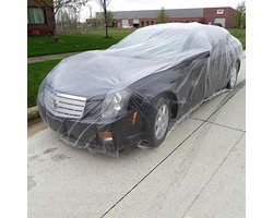 Wegwerp Autoafdekking Duidelijk Plastic Autohoes Waterdicht Sneeuw Stof Regenbestendig Volledige Garage Bescherming Volledige Afdekking Beschermhoes 350*550cm