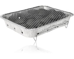 Wegwerp Barbecue – Instant BBQ met Houtskool – Camping Barbecue voor Buiten, Picknick of Balkon – Inclusief Rooster – Barbecue Accessoires – BBQ Kopen