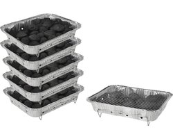 Wegwerp Barbecue met Houtskool – 5 Stuks – Instant BBQ voor Camping, Balkon of Picknick – Inclusief Rooster – Barbecue Accessoires – BBQ Kopen