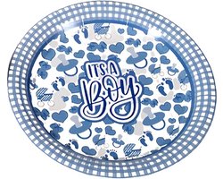 Wegwerp Feestborden| gemaakt van hoogwaardig voedselveilig papier | Set van 6 borden | Perfect voor Babyshowers | Diameter van 22 cm