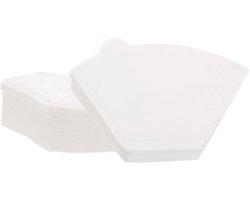 Wegwerp Koffiefilter Maat 1 - 100 Stuks - Wit - Natuurlijke Houtvezel