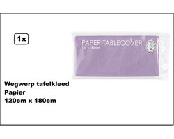 Wegwerp tafelkleed papier lila 120cm x 180cm - Thema feest festival thema feest evenement gala