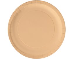 Wegwerpbordjes Pastel orange, 23cm - 8st - Feestjecreatief