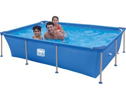 Wehncke Stalen Frame Zwembad 258x179x66 cm Blauw