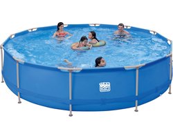 Wehncke Steel frame pool set 420 x 84 cm blauw
