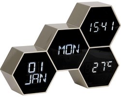 Wekker Six in the Mix - Rubberized Goud - 17,5x12x4,5cm