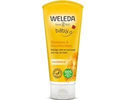 WELEDA Babyshampoo & Douchecrème - Calendula - Mild Reinigen & Uitdroging Voorkomen - 100% Natuurlijke Ingrediënten - 200ml