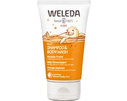 Weleda Kids 2-in-1 Shampoo & Body Wash - Sinaasappel - Reinigt Huid & Haar Zacht - Reinigt Mild & Zacht Voor Ogen - 100% Natuurlijke Ingrediënten- 150ml
