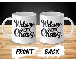 Welkom in de Chaos Mok, Nieuw Huis Cadeau, Familie Leven Mok, Grappige Chaos Mok, Leuke Mok, Cadeau voor Ouders, Koffiemok, Humor Mok