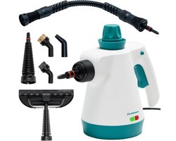 Wellewares - Stoomreiniger - 7 in 1 Stoomapparaat - Handstomer - Handstoomreiniger - Reinigingsmachine - Vlekkenreiniger Badkamer - Wit/Groen