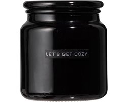 Wellmark Geurkaars - Fresh Linnen - groot - 9.5x11 - zwart glas - Let's Get Cozy