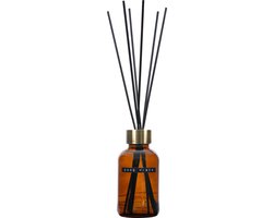 Wellmark Geurstokjes Maxi Bruin glas messing ring 500ml GOOD VIBES
