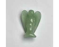 Wellness-House | Aventurijn Engel Beeldje | Aventurijn |Edelstenen Beeldje |  4x1,5x2,5cm | Beschermengel | Statue | Angel | Zen