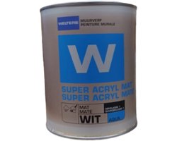 Welters verf muurverf latex super acryl mat wit 1 liter