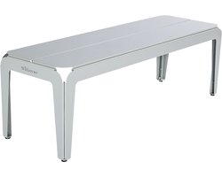 Weltevree | Bended Bench | Tuinbank - Buitenbank 3 Persoons | Aluminium Gepoedercoate Afwerking | Tuinmeubel | Agaatgrijs RAL 7038