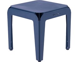 Weltevree | Bended Stool | Krukje buiten, Multifunctionele Kruk & Bijzettafel Buiten | Aluminium Gepoedercoat | Grijsblauw RAL 5008