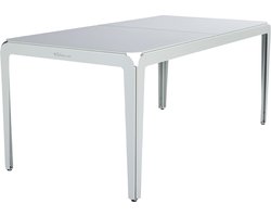 Weltevree | Bended Table | Aluminium Tuintafel 90 x 180 cm | Tuinmeubel, Buitentafel, Eettafel Buiten | Tuin Tafel 6 Personen | Agaatgrijs