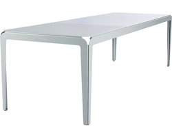 Weltevree | Bended Table | Aluminium Tuintafel 90 x 270 cm | Tuinmeubel, Buitentafel, Eettafel Buiten | Tuin Tafel 12 Personen | Agaatgrijs