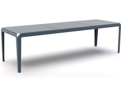 Weltevree | Bended Table | Aluminium Tuintafel 90 x 270 cm | Tuinmeubel, Buitentafel, Eettafel Buiten | Tuin Tafel 12 Personen | Grijsblauw