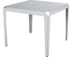 Weltevree | Bended Table | Aluminium Tuintafel 90 x 90 cm | Tuinmeubel, Buitentafel Vierkant, Eettafel Buiten | Tuin Tafel 4 Personen | Agaatgrijs