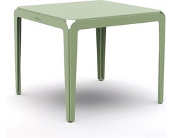 Weltevree | Bended Table | Aluminium Tuintafel 90 x 90 cm | Tuinmeubel, Buitentafel Vierkant, Eettafel Buiten | Tuin Tafel 4 Personen | Lichtgroen