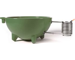 Weltevree | Dutchtub Original | Hottub Houtgestookt | Jacuzzi, Zwembad, Bad Voor Buiten | Olijfgroen RAL 6011 | Polyester | Hottub voor Buiten | 600 Liter