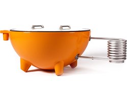 Weltevree | Dutchtub Original | Hottub Houtgestookt | Jacuzzi, Zwembad, Bad Voor Buiten | Oranje RAL 2000 | Polyester | Hottub voor Buiten | 600 Liter