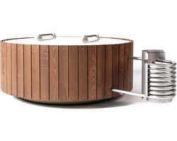 Weltevree | Dutchtub Wood | Hottub Houtgestookt | Duurzaam Thermisch Gemodificeerd Essenhout | Jacuzzi, Zwembad, Hottub voor buiten | Houten Plato Panelen