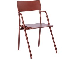 Weltevree | Flip Up Chair | Buitenstoel, Design Tuinstoel met Opklapbare Zitting | Aluminium | Gepoedercoat | Rood RAL 3009