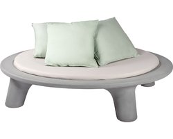 Weltevree | Flying Dishman | Loungebed buiten, Lounge Eiland, Zonne Eiland, Ligbed voor in de Tuin, Zonnebed | Tuinmeubel | Incl, Kussenset Groen