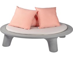 Weltevree | Flying Dishman | Loungebed buiten, Lounge Eiland, Zonne Eiland, Ligbed voor in de Tuin, Zonnebed | Tuinmeubel | Incl, Kussenset Oranje