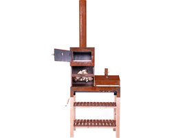Weltevree | Outdooroven XL Base - Houten Base: Maak je Buitenkeuken compleet - Basis voor Outdooroven BBQ Buitenkeuken - Cortenstaal & Douglashout