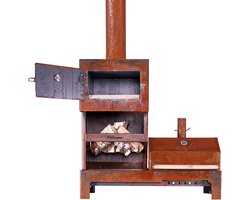Weltevree | Outdooroven XL | Pizza Oven, Buitenhaard, BBQ & Grote Grill | Barbecue Incl Pizzasteen, Afsluitbare Deur en Deksel | Buitenkeuken | Cortenstaal