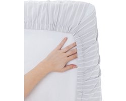 WendyLett Hoeslaken 90x200 cm – Satijnen Glijlaken met Antisliprand voor Veilig Draaien in Bed