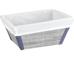 WENKO 21626100 Opbergmand Bamboo, grijs, medium