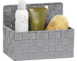 Wenko 22069100 Organizer Adria om op te hangen, badmand, polypropyleen, grijs, 15,5 x 25 x 20 cm