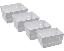 Wenko Adria Mini - Opbergmand - Wit - Compact Design - 4 Stuks
