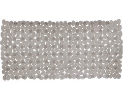 WENKO Anti-slip Badmat Paradise 71x36cm taupe - Antislipmat voor bad - Met zuignappen