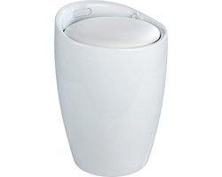 Wenko Badkamer Stoel & Wasmand Candy - 20L - Wit