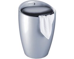 Wenko Badkamerkruk Candy 2-in-1 20 Liter 50,5 Cm Abs Zilver