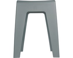 WENKO Badkamerkruk Kumba in grijs kunststof B38 x H47 x D32cm - Douchekruk - Douchezitje - Douchestoel - Belastbaarheid max. 120 kg