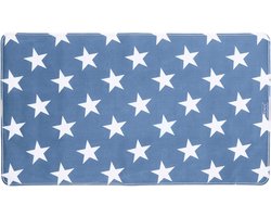 Wenko Badmat Stella 40 X 70 Cm Blauw/wit