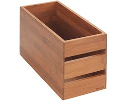 Wenko Bamboe kistje - 12 x 28 x 15 cm (S) - Stapelbaar