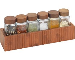 Wenko Bamboe wand bakje kruiden - 30 x 8 x 6 cm