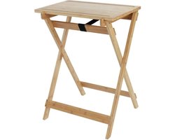 Wenko Bijzettafel Met Dienblad Lugo 60 X 79 Cm Bamboe 2-delig