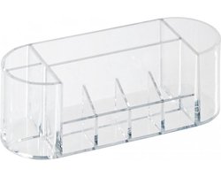 WENKO compacte cosmetica organizer met 8 vakken, in transparant acrylaat